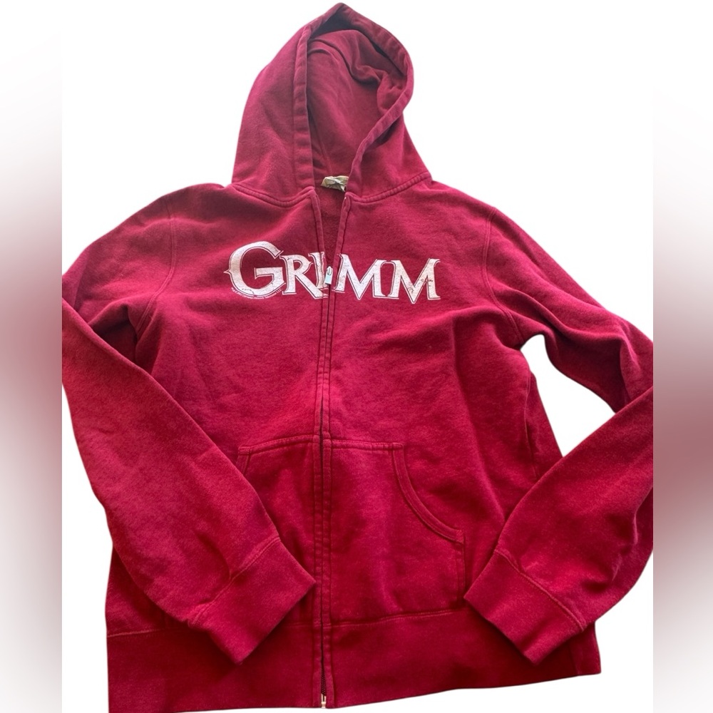 Red “Grimm”‎ Zip-Up Hoodie – Kids Size (Unisex)